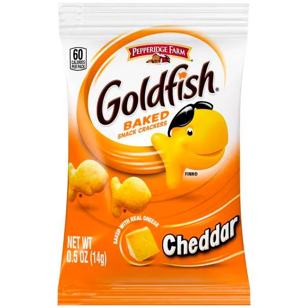 Pepperidge Farms Cheddar Cheese Goldfish Single Serve .5 oz., PK100, Pepperidge Farms, Mfr#: 000007937